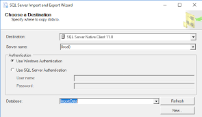 an excel file to a sql server database
