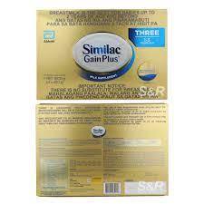 similac gain plus ages 1 3 years old