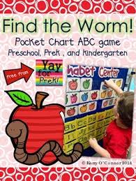 Free Apple Abc Pocket Chart Game Preschool Prek And Kindergarten