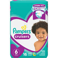 Pampers Cruisers Jumbo Pack Diapers Size 6 35 Lb 16 Ct