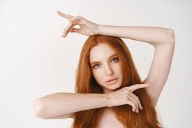 redhead woman with pale skin