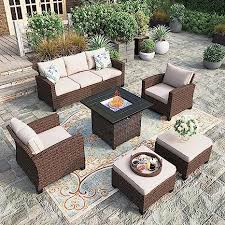 Seat Sofa With Fire Pit Table