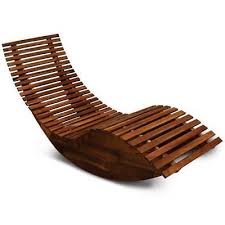 sun lounger wood rocking deck chair