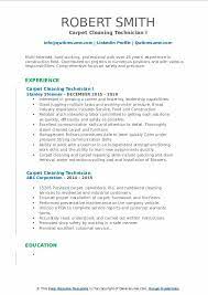 carpet cleaning technician resume