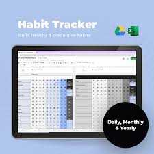 habit tracker google sheets excel