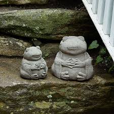 Zen Frog Garden Sculpture Uncommon Goods