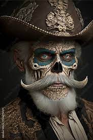 white beard mexican makeup face