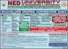 undergraduate admissions 2023 ned
