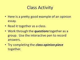 For and against and opinion essays