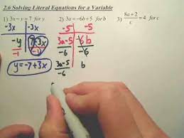 2 6 solving literal equations for a