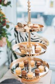 Gold Metal Plated Cake Stand Party Hire