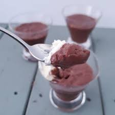 homemade chocolate pudding an old