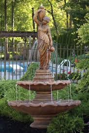 Two Tier Large Grecian Lady Fountain