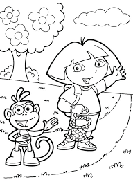 Dora Coloring Pages Printable Coloring For Babies Amva Me