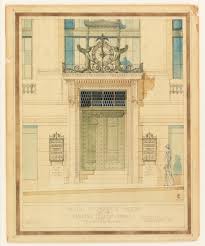 Drawing Design For Main Entrance Door For The Bankers