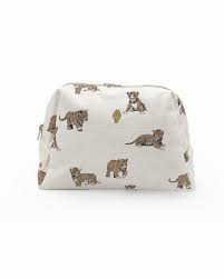 toiletry bag with tiger sage design