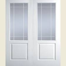 clear glazed smooth double doors