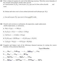 Solved Q3 Write Balanced Equation For