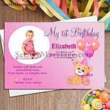 Birthday invitation printing is easy with our online printing services and free invitation card maker. Twinkle Sun Shine Pink Color Teddy Theme Birthday Invite Card With Balloons And Candies In Wood Background Seemymarriage