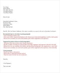 Sample Internship Letter Of Intent 5 Documents In Pdf