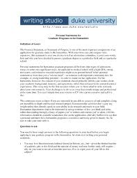 Admissions Essay Samples  Personal Statement of Purpose Samples     