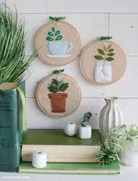 Embroidery Plants Wall Art Embroidery