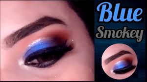 soft blue smokey eye makeup tutorial