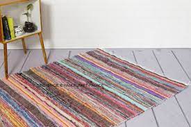 handmade indian chindi rag rug 100