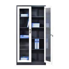 Double Glass Door Steel File Storage