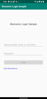 login with biometrics on android
