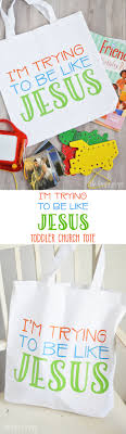 Im Trying To Be Like Jesus Toddler Church Tote The Happy