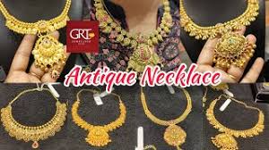 grt antique gold necklace with details