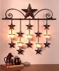 Rustic star home decor for rustic country home decor. Rustic Hanging Stars Wall Sconce Candle Holder Tea Light Home Decor Rustic Star Home Decor Rustic Candle Wall Sconces Country House Decor Country Wall Decor