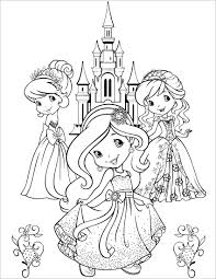 High quality free printable coloring, drawing, painting pages here for boys, girls, children. Princess Strawberry Shortcake Coloring Page Coloringbay