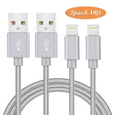 Genuine iphone & ipad cable. Marchpower Iphone Charger Lightning To Usb Cord Certified 2 Pack 10ft Extra Long Charging Cable For Iphone X 8 Plus 7 Plus 6 6s 6 Plus 5s Se Ipod Ipad Mini Air Pro And More Gray