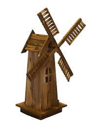 wooden garden statue dutch windmill