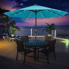 9 Ft Mental Market Patio Umbrella With