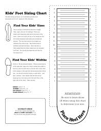 Printable Shoe Size Chart Shoe Size Chart Kids Size Chart