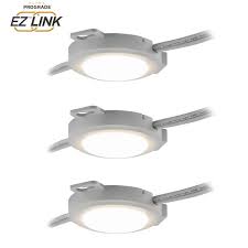 linkable plug in led white puck light