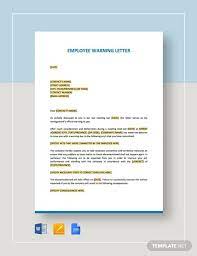 13 employee warning letter template