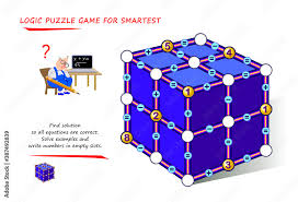 Vetor De Math Logic Puzzle Game For