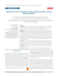Pdf Assessment Of Knowledge And Dietary Misconceptions