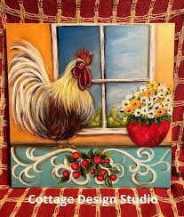 Rooster Painting Rooster Wall Decor