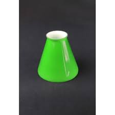 Glass Bell Cone For Wall Lamp Green