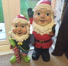 My Santa And Elf Giant Gnomes From Asda