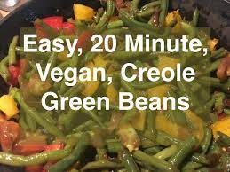 20 minute vegan creole green beans