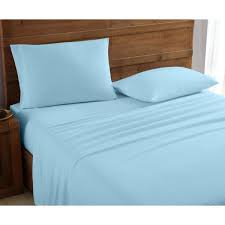 cotton light blue flannel queen sheet