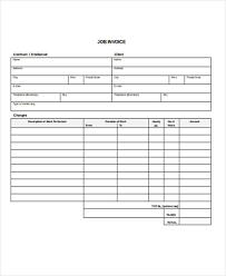 6 Job Invoice Template Examples In Word Pdf