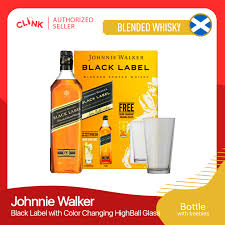 johnnie walker black label 1l with 1