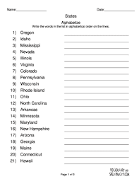 states in alphabetical order form